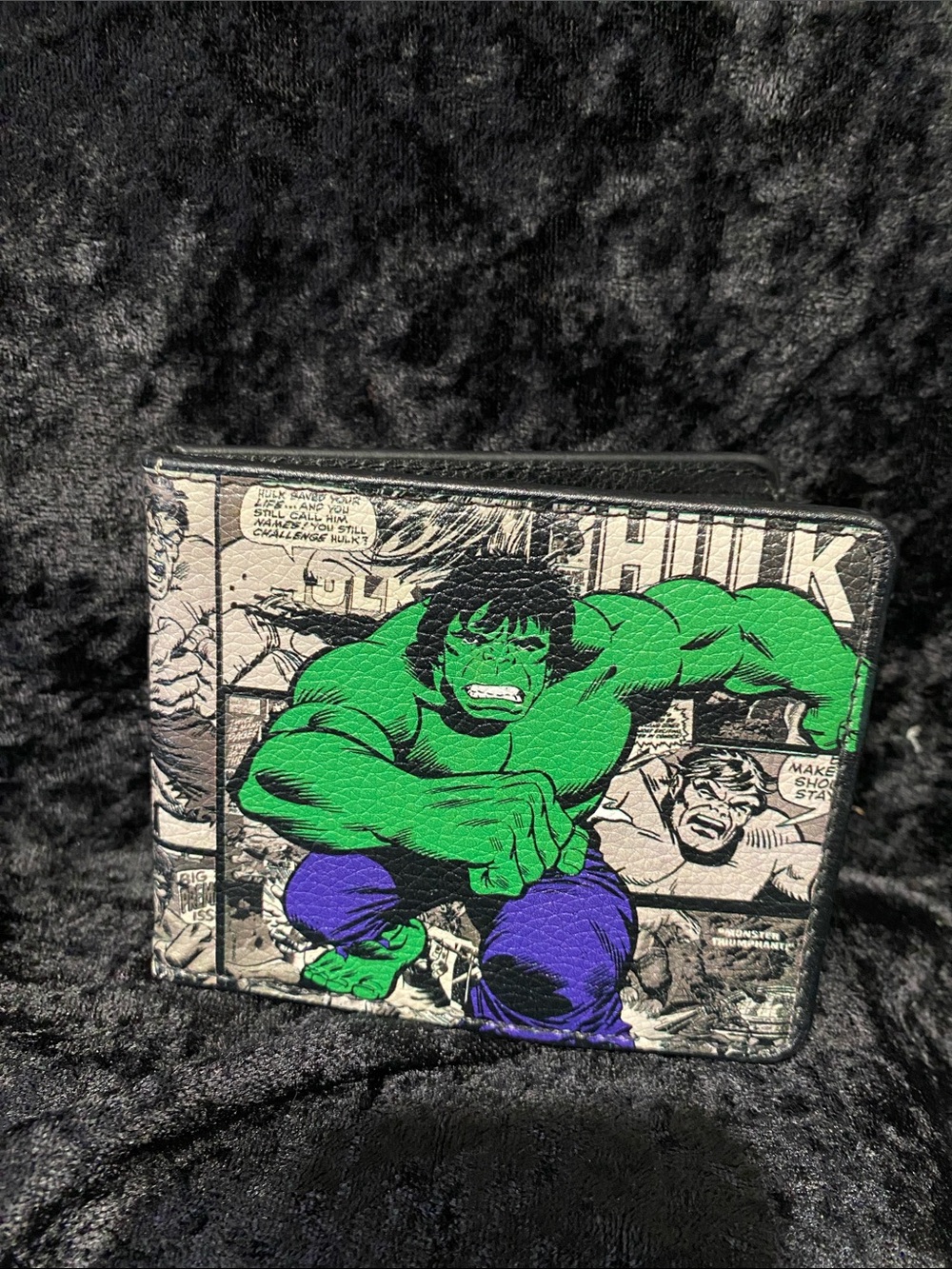 Marvel Hulk Bifold Wallet in Green and Purple